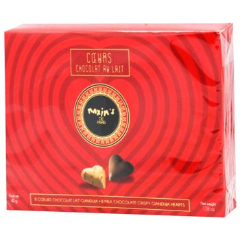 Maxim's Milk Chocolate Praline Heart Shaped Candies 45g