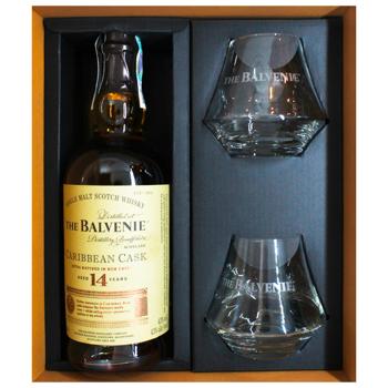 Віскі Balvenie Caribbean Cask 14 років 43% 0,7л + 2 склянки - купити, ціни на WINETIME - фото 3