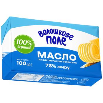 Масло Волошкове Поле Селянское сладкосливочное 73% 100г - купить, цены на Auchan - фото 1