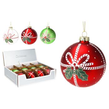 Bow Christmas Tree Ball 8cm in assortment - buy, prices for - photo 1