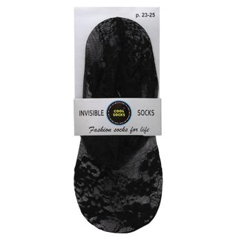 Подследники женские Cool Socks кружевные р.23-25 черный