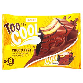 Пирожное Roshen Too Cool Choco Fest бисквитное с шоколадной начинкой 270г - купить, цены на Идеал - фото 1