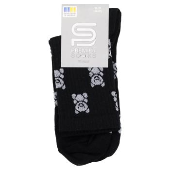 Носки Premier Socks Эконом женские Мишки р.23-25 черный