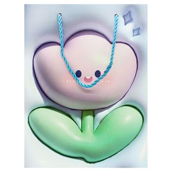 Пакет подарунковий Квіти 3Д 10331-54 18х24х8,5см - купити, ціни на Чудо Маркет - фото 1