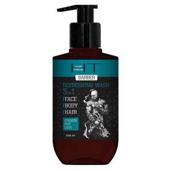 Hair Trend Refreshing 3-in-1 Men's Gel for Face, Body and Hair 500ml