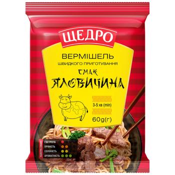 Shchedro Beef Vermicelli 60g - buy, prices for MegaMarket - photo 1