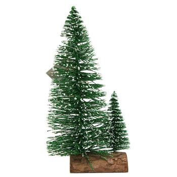 Green Glitter with White Decorative Christmas Trees 10*22cm - buy, prices for MegaMarket - photo 1