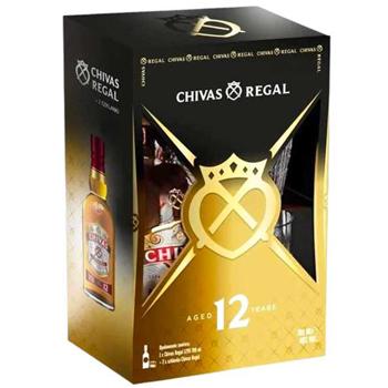 Chivas Regal 12 Yrs Whisky 40% 0.7l + 2 glass - buy, prices for NOVUS - photo 1