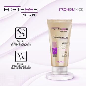 Бальзам-маска Fortesse Professional Strong&Thick зміцнююча для ослабленого волосся, схильного до випадіння 200мл - купити, ціни на - фото 2