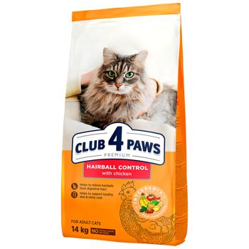 Club 4 Paws Premium Dry Food with Chicken for Hairball Control in Cats 14kg - buy, prices for MasterZoo - photo 1