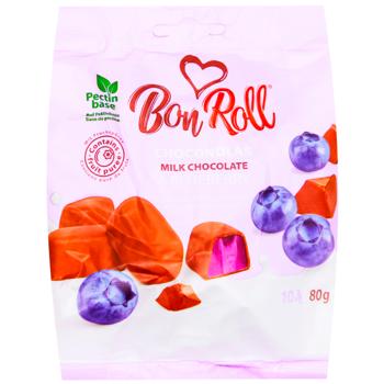 Bon Roll Blueberry Flavored Marmalade in Milk Chocolate 80g - buy, prices for WINETIME - photo 1