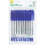 Auchan Blue Ballpoint Pens Set 10pcs