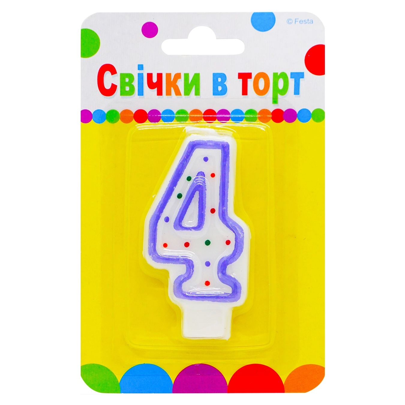 

Свеча для торта Party Favors Цифра 4