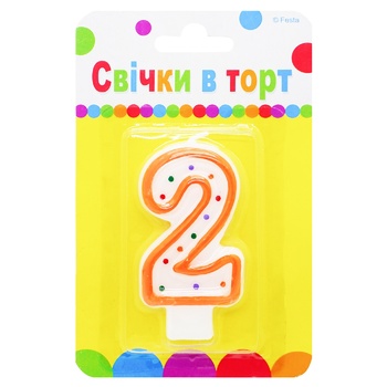 Свеча для торта Party Favors Цифра 2 - купить, цены на ЕКО Маркет - фото 1