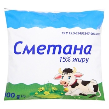 Сметана 15% 400г