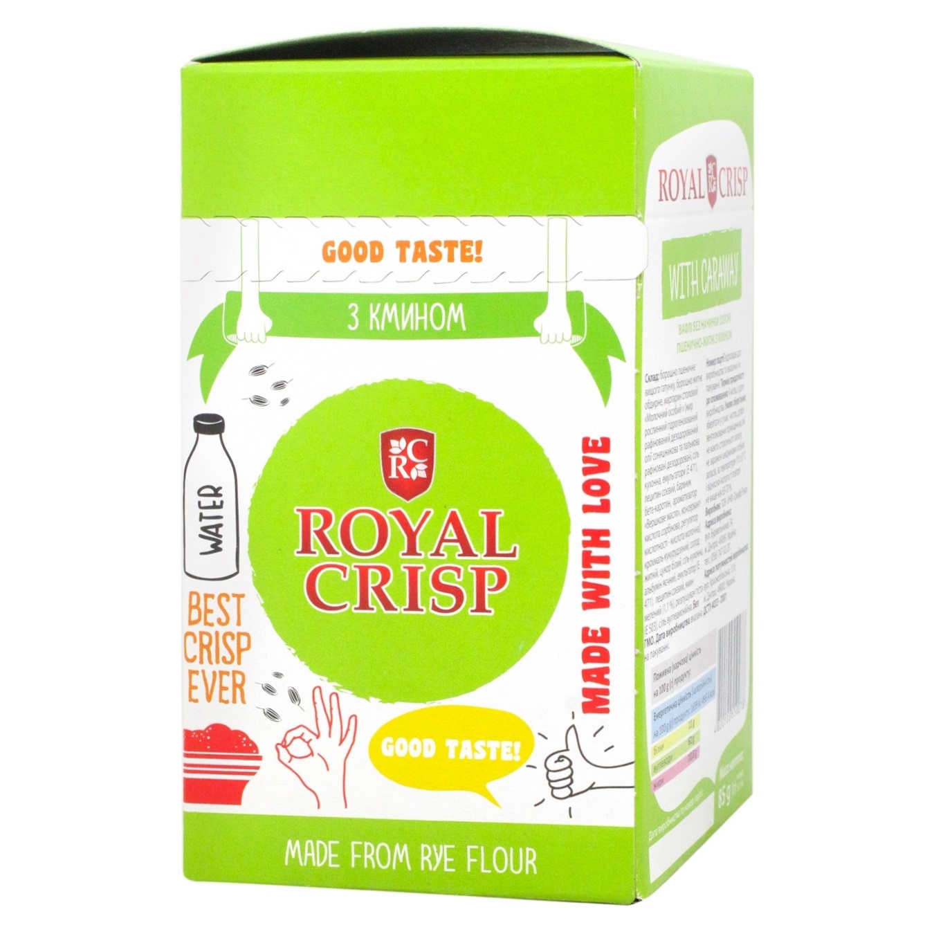 

Вафли Royal Crisp ржаные с тмином 85г