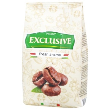 Кофе Primo Exclusive Fresh aroma в зернах 500г - купить, цены на Auchan - фото 1