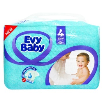 Підгузки Evy Baby Maxi 7-18кг 40шт - купити, ціни на ЕКО Маркет - фото 2