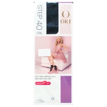 Ori Step 40den Women's Black Socks 2pcs - buy, prices for MegaMarket - photo 1