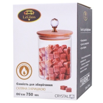 Банка Lefard Le Glass Crystal для хранения 14см 750мл - купить, цены на - фото 1