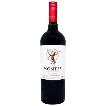 Вино Montes Reserva Cabernet Sauvignon красное сухое 14,5% 0,75л - купить, цены на ULTRAMARKET - фото 1