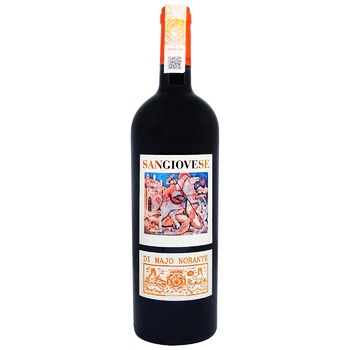 Вино Di Majo Norante Sangiovese красное сухое 13,5% 0,75л - купить, цены на ULTRAMARKET - фото 1