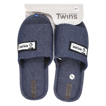 Тапочки Twins HS-VL Jeans домашние мужские р.40-41 - купить, цены на Восторг - фото 1