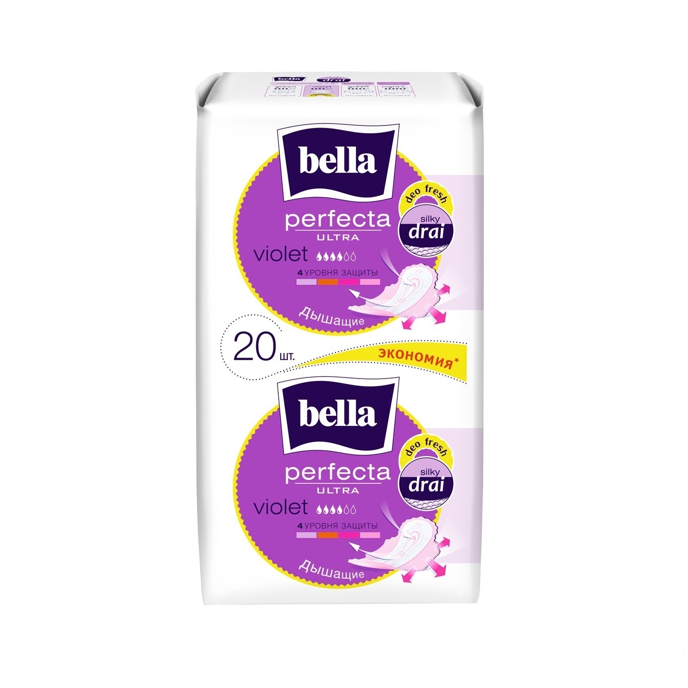 

Прокладки гигиенические Bella Perfecta Ultra Violet 10+10шт