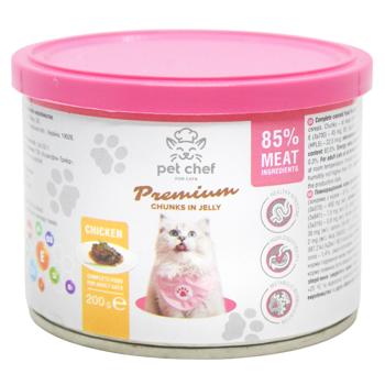 Корм влажный Pet Chef с курицей для кошек 200г