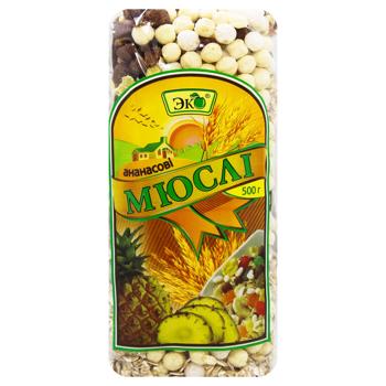 Eko Pineapple Muesli 500g - buy, prices for MegaMarket - photo 1