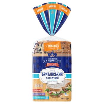 Kyivkhlib British Sandwich Sliced British Classic Sandwich Bread with Milk 350g - buy, prices for Za Raz - photo 1