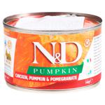 Farmina N&D Pumpkin Wet Food with Chicken, Pumpkin and Pomegranate for Adult Dogs of Small Breeds 140g