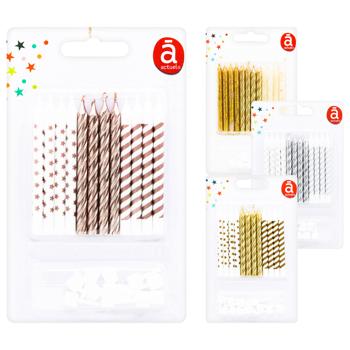 Actuel Cake Candles 7.5cm 12pcs