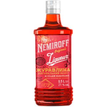Настойка Nemiroff Клюква 21% 0,5л - купить, цены на Чудо Маркет - фото 1