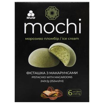 Rud Mochi Pistachio Ice Cream with Macaroons 6pcs 40g - buy, prices for MegaMarket - photo 3