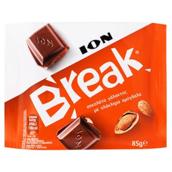 Break Milk Chocolate with Whole Almonds 85g - buy, prices for NOVUS - photo 1
