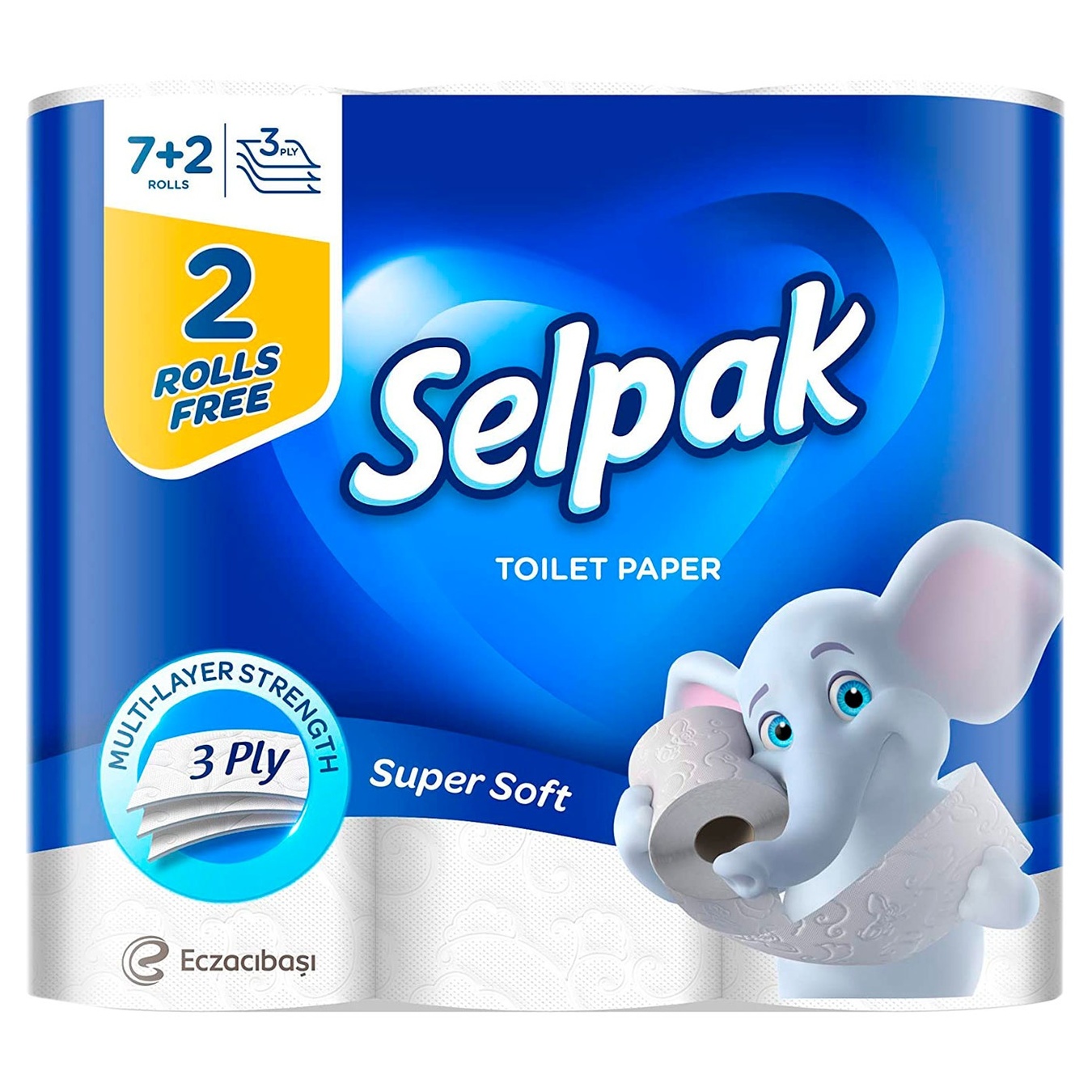 

Туалетная бумага Selpak белая 9шт