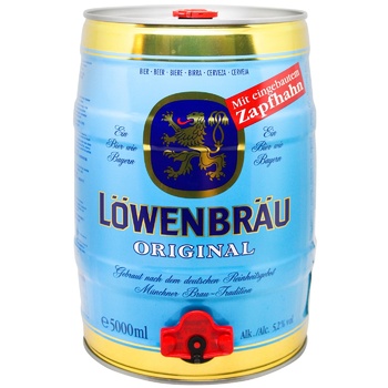 Пиво Lowenbrau Original светлое 5,2% 5л - купить, цены на METRO - фото 1