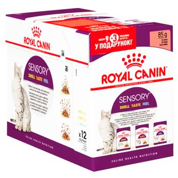 Корм вологий Royal Canin Sensory для вибагливих котів 9+3шт х 85г - купити, ціни на MasterZoo - фото 1