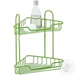 Marbella Metal Two-Tiers Green Corner Shelf