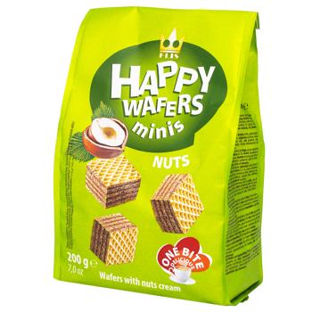 Вафлі Flis Happy Wafers лісовий горіх 200г - купити, ціни на КОСМОС - фото 1
