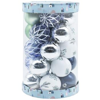 Actuel Set of Christmas Tree Balls 6cm 25pcs - buy, prices for Auchan - photo 1