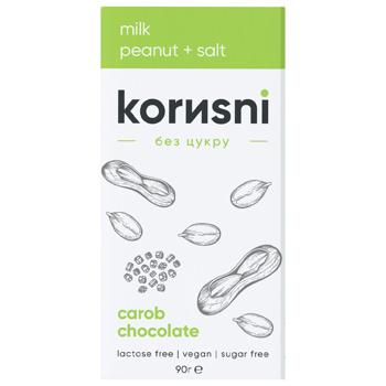 Korusni Peanut Salt Milk Chocolate 90g - buy, prices for COSMOS - photo 1