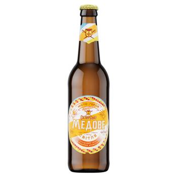 Пиво Охтирське Медове світле 4,4% 0,5л - купити, ціни на Чудо Маркет - фото 1