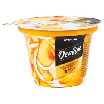 Delissimo Peach Fermented Milk Dessert 3% 180g - buy, prices for MegaMarket - photo 1