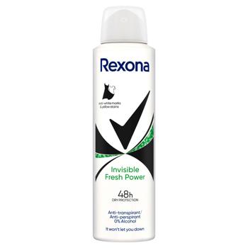 Антиперспирант аэрозольный Rexona Свежесть Невидимая на черной и белой одежде 150мл - купить, цены на За Раз - фото 1