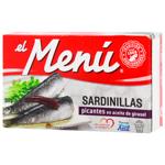 El Menu Spicy Mediterranean Sardines in Sunflower Oil 90g