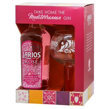 Джин Larios Rose 37,5% 0,7л з келихом