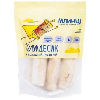 Блины Frozen Dazen Швидесик с творогом и апельсином 400г - купить, цены на КОСМОС - фото 1