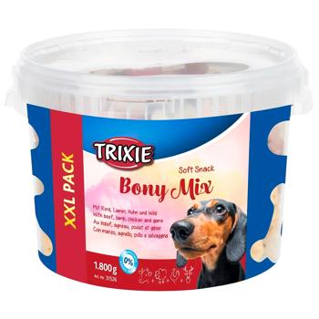 Ласощі для собак Soft Snack Bony Mix з яловичиною, ягням, олениною і куркою 1,8кг - купити, ціни на - фото 1